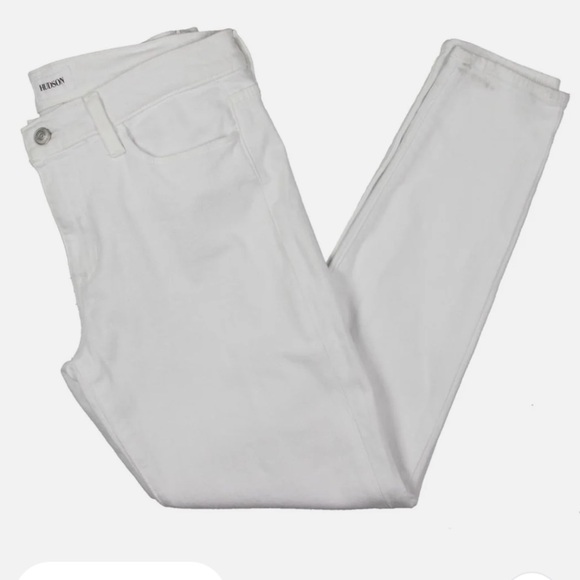 Hudson Natalie Mid-Rise Slim Boyfriend White Jeans, Size 30 - Picture 9 of 9